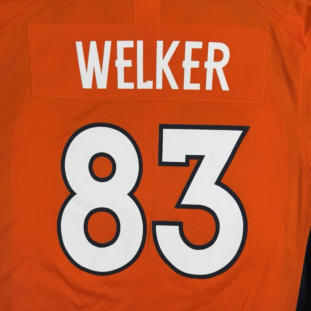 Nike Denver Broncos Jersey Men's Size Large #83 Wes Welker NFL Football Orange